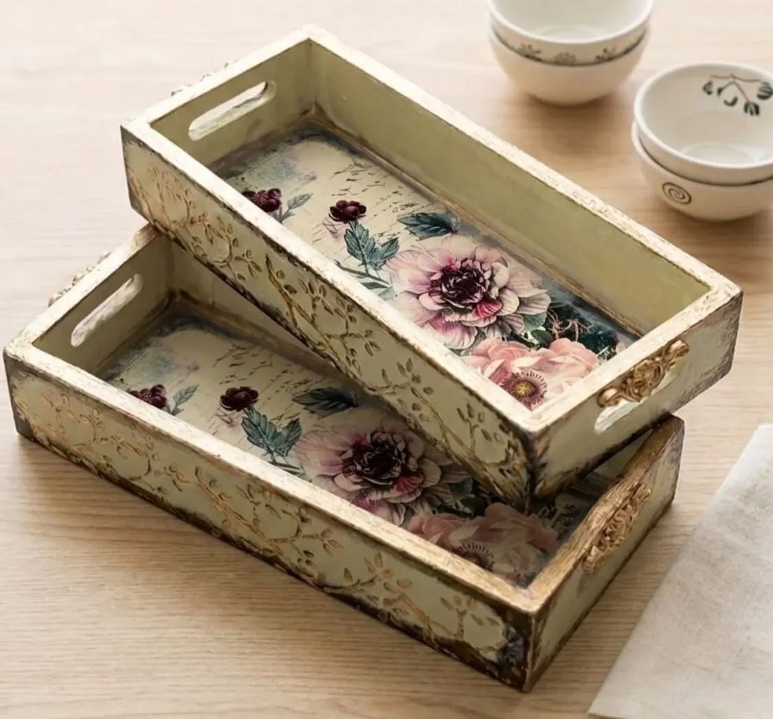 Artisan Floral Trays