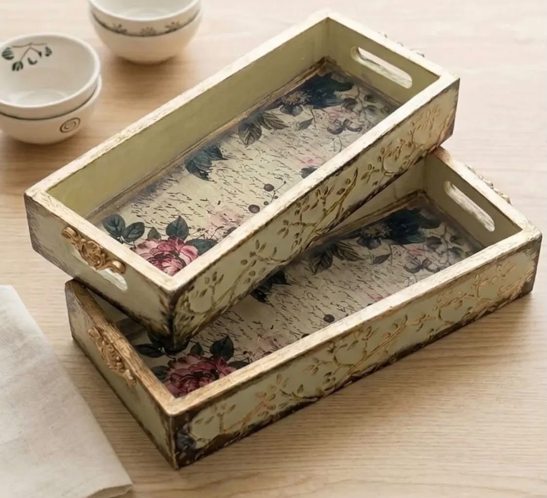 Artisan Floral Trays
